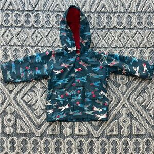 Kids Hatley Airplane Pattern Rain Coat